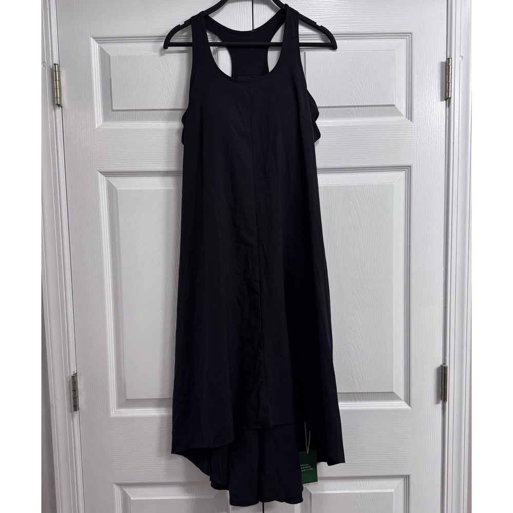 HALARA Breezeful Racerback High Low Midi Casual Dress Small Black Quick Dry NWT